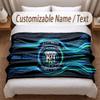West Bromwich Albion Printed Flannel Blanket Custom Name Text Soft Warm Throw For Bedroom Holiday Gift