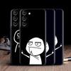 Funny Man Middle Finger Silicone Case For Samsung Galaxy S23 Ultra S24 5G S21 S20 FE Cover For Galaxy S22 S23 S24 S10 Plus Cases
