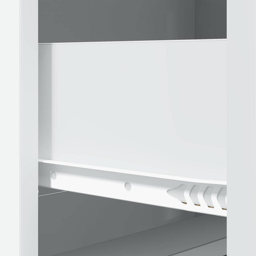 White Drawer Cabinet 66 x 34.5 x 87 cm Particleboard
