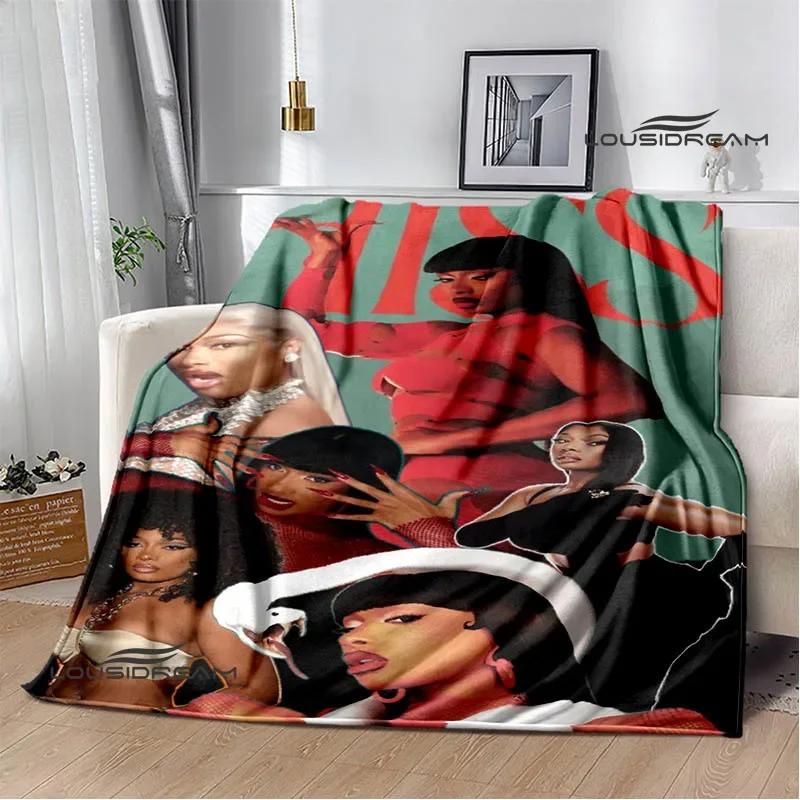 Rapper Megan Thee Stallion Blanket Flannel Warm Blankets Soft and Comfortable Blanket Bed Linings Cubre Cama Birthday Gift