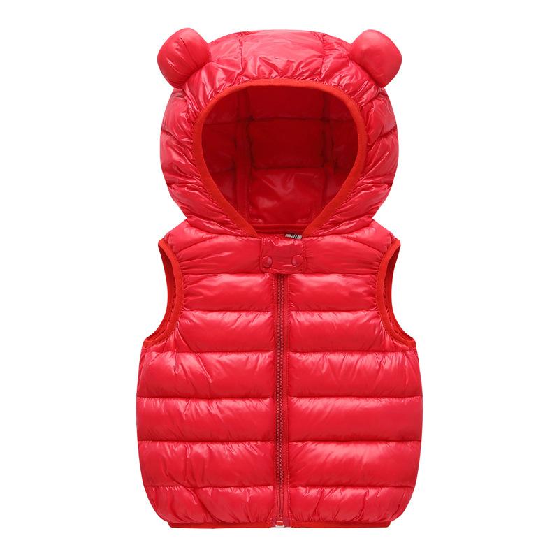 Stilvolle Jacke für Kleinkinder: Baumwoll-Daunenweste für Mädchen für Herbst und Winter, lässige, leichte Weste für Jungen.