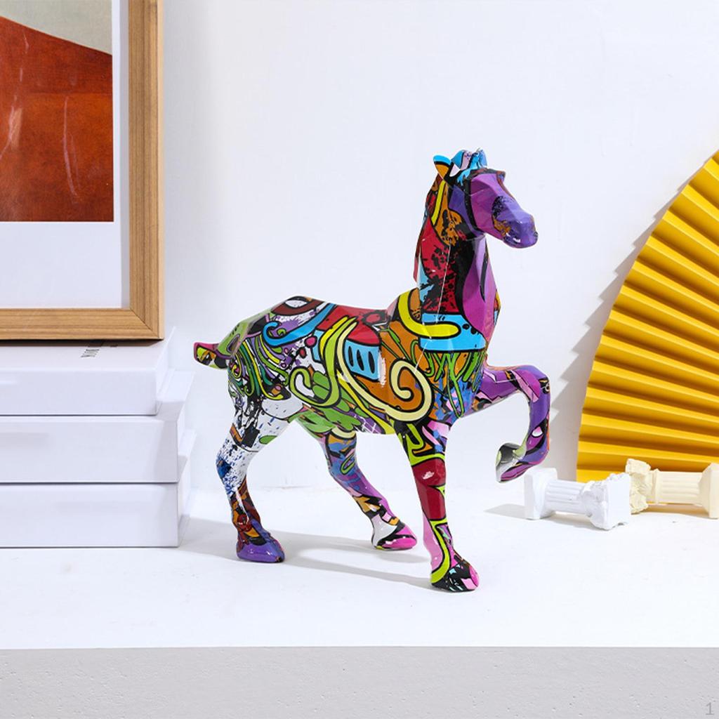 Colorful Horse Figurine Collectible Combination Miniature Table Decor Collector' for Gifts and