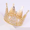 Elegant Gold Princesses Birthday Crowns For Girls Party Accessory Eye-catching Crystal Tiaras With Sparkling Crystal Design