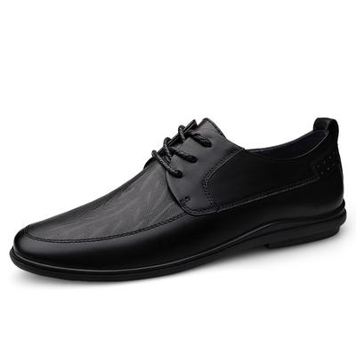Klasyczne Męskie Buty z Prawdziwej Skóry Wysokiej Jakości Buty Biznesowe Biurowe Outdoorowe Wszechstronne Płaskie Buty Wygodne Buty Casualowe
