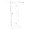 VEVOR Podium Stand, 1100 mm Acrylic Lectern, Portable Laptop Desk with Wide Reading Surface and Storage Shelf, Book Stopper, Floor-Standing
