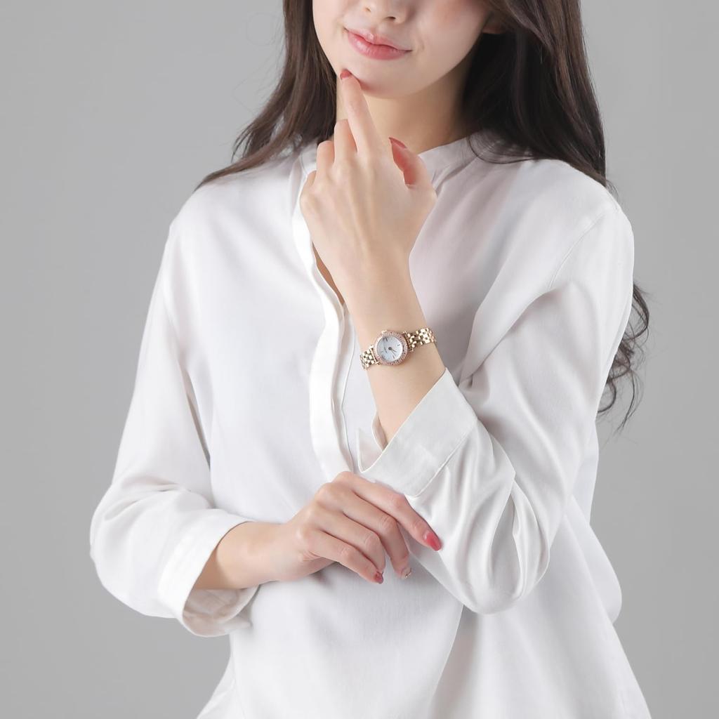 Solar Watch Ladies Made In Japan LeClair Lizard [LCREA] (COURONNE/Pink Gold, Leather/LC2401-PGRIV)