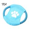 Daily Exercise Pet Toy Fabric Dog Flying Disc, Cotton Rope Interactive Tug of War Tough Fetch for Small Medium And Large Breeds, Outdoor Training Play
