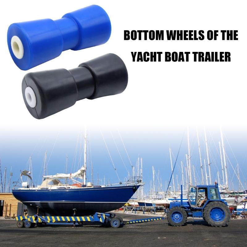 Bootsanhängerrolle Gummi Anhängerbodenrad für Yacht und Boot Mit 1000kg Tragfähigkeit Und Anti-Rutsch-Design