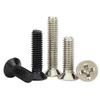 Nickel Plated Black Cross Recessed Countersunk Head Screws