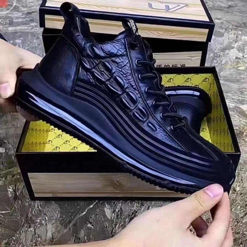 Wiosna i Jesień Nowe Męskie Buty Sportowe Casualowe Buty do Biegania Buty do Ubrań Roboczych Buty Męskie Krokodyl Buty do Koszykówki