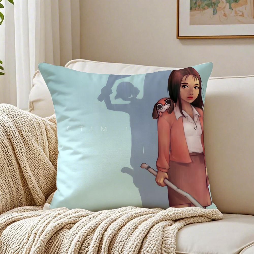 

Dark Anime PParanoia Agent Cushion Cover Linen Pillowcase Soft for Sofa Bed Home Room Decor 30x30cm