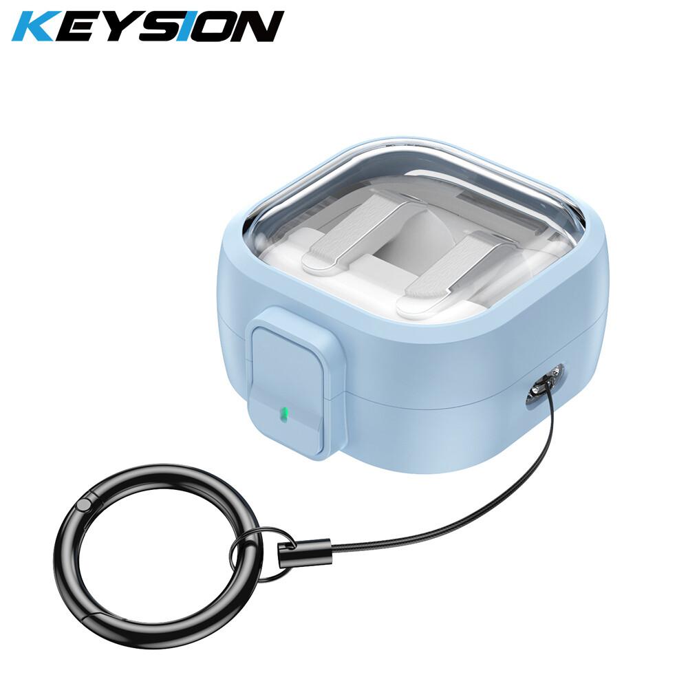 KEYSION Transparent Switch Lock Earphone Case for Samsung Buds4 4 Pro Hard PC Shockproof Headphone Cover for Galaxy Buds 4 Pro