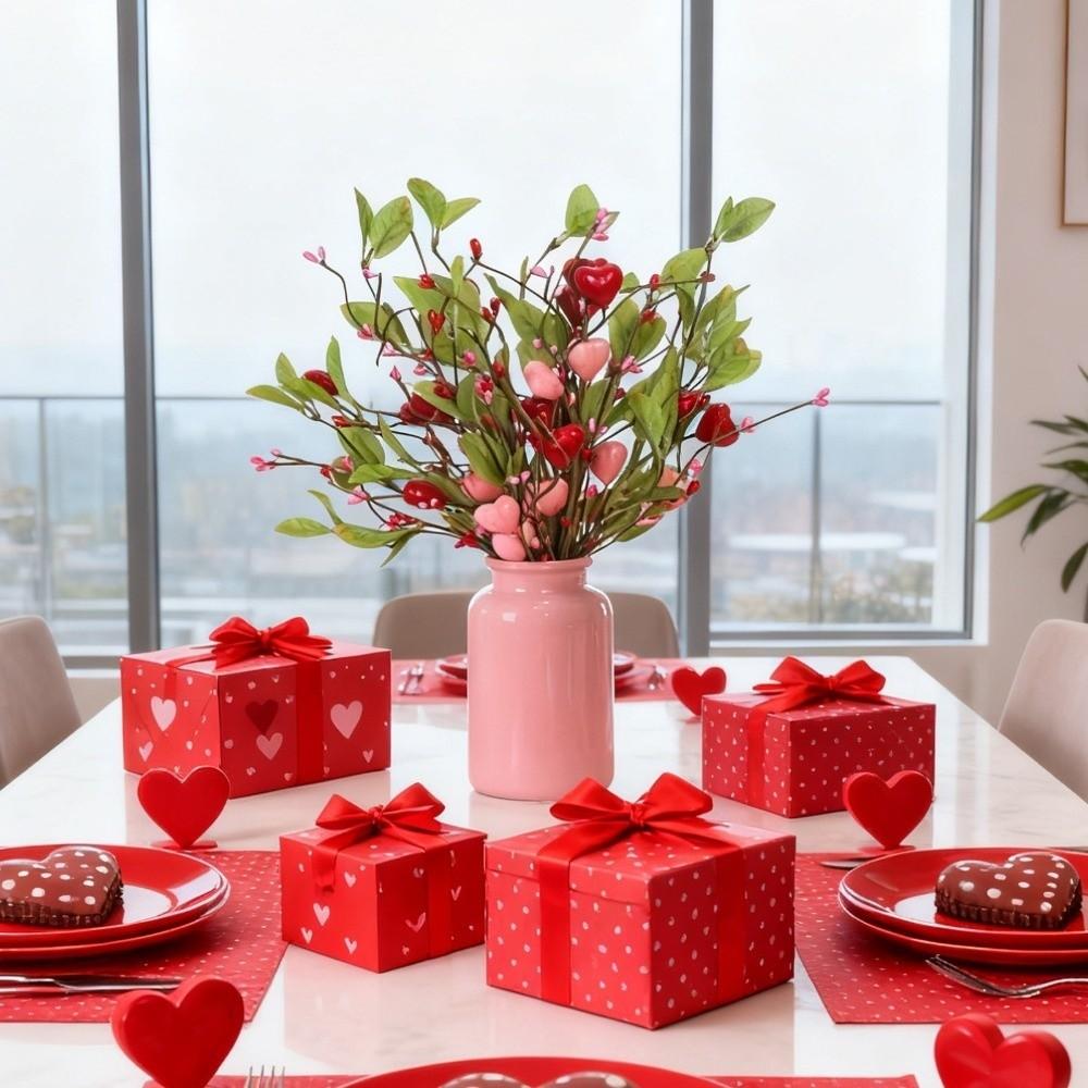 Romantic Heart Bouquet Branch Anti-splash Water Resin Artificial Twig Cutting Handicraft Exquisite