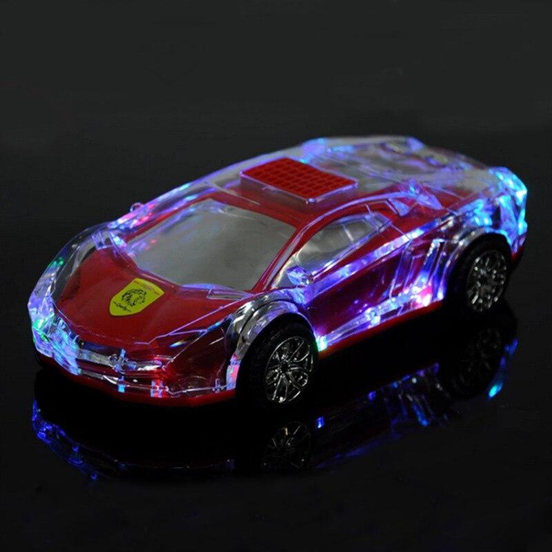 

Bluetooth-динамик в форме спортивного автомобиля, беспроводная стереосистема, которую можно подключить к USB-диску, красочные огни, вспышка красный