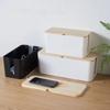 Storage Bin Desk Power Cable Box Plastic Power Cord Case Power Wire Case  Plug-in Board