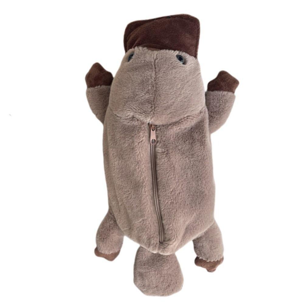 

Animal Shape Platypus Plush Doll Pencil Bag Zipper Pen Bag Stationery Storage Bag Student Platypus