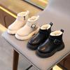 British-Style Kids' Winter Boots: Fleece-Lined, Soft-Soled Cotton for Boys & Girls, Martin Design.
