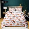 Merry Christmas Duvet Cover Santa Claus Snowman Bedding Set Microfiber 2/3pcs Cartoon Comforter Cover Holiday Gifts Decor Kids