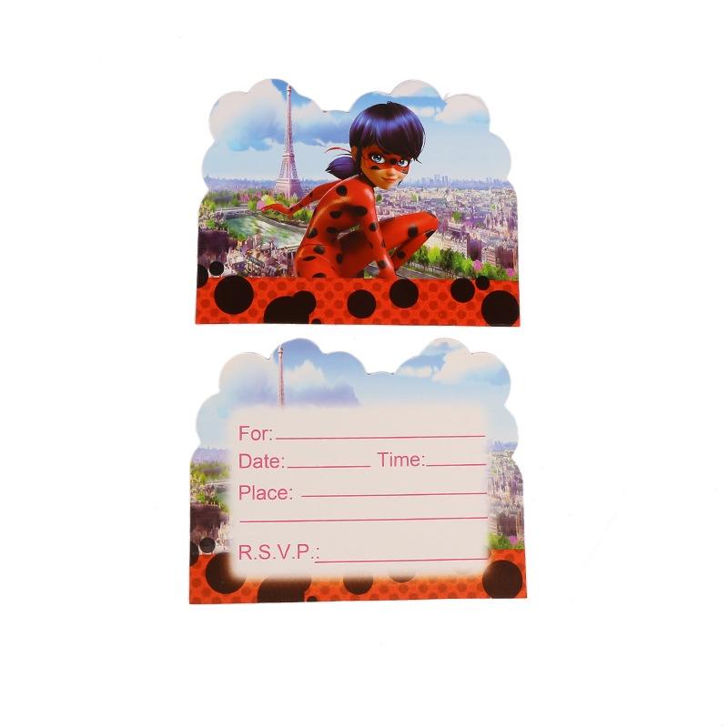 Lebhaftes Marienkäfer-Mädchen Themenparty-Set für Geburtstage Einwegteller und -becher