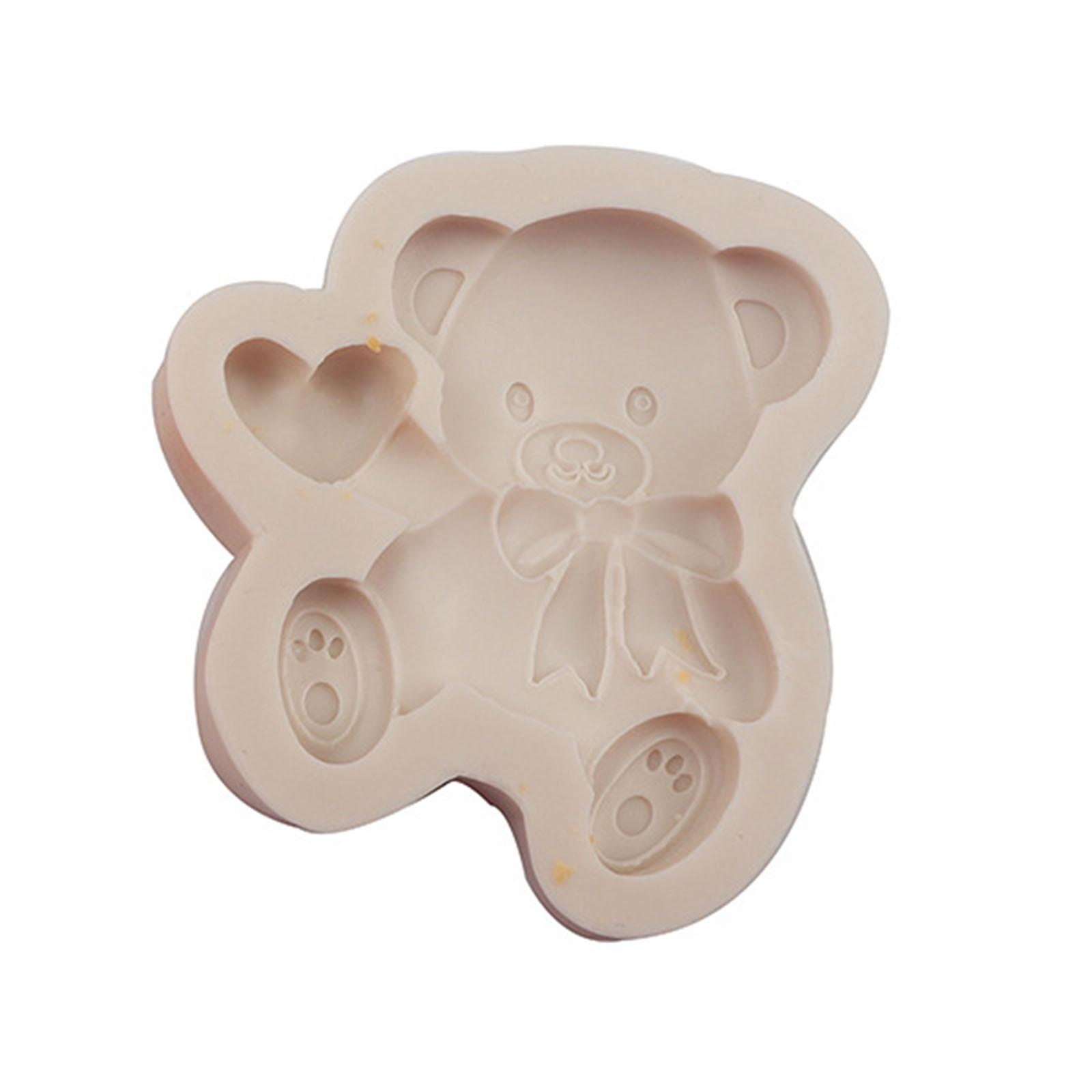 

Силиконовая форма для конфет в виде медведя, шоколадная форма для помадки, инструмент для украшения торта, форма для выпечки из шоколадной мастики, своими руками A серый