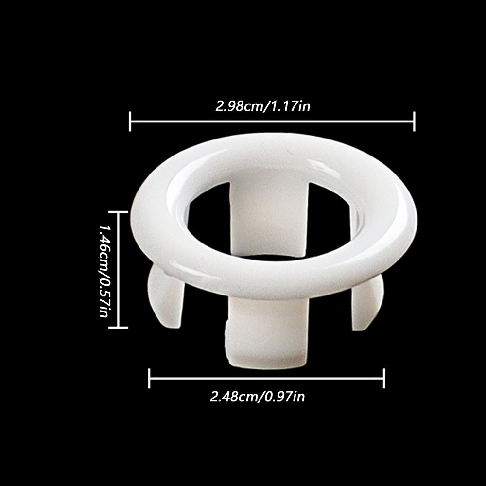 1Pcs Plastic Sink Hole Overflow Cover for Kitchen Bathroom Basin Trim Bath Drain Cap Sink Wash Basin Round Overflow Ring Plug