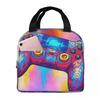 Bolsa de Almuerzo Aislada con Graffiti Abstracto de Gamer para Mujeres Niños Cajas de Comida Portátiles Fiambrera Térmica Bolso Tote