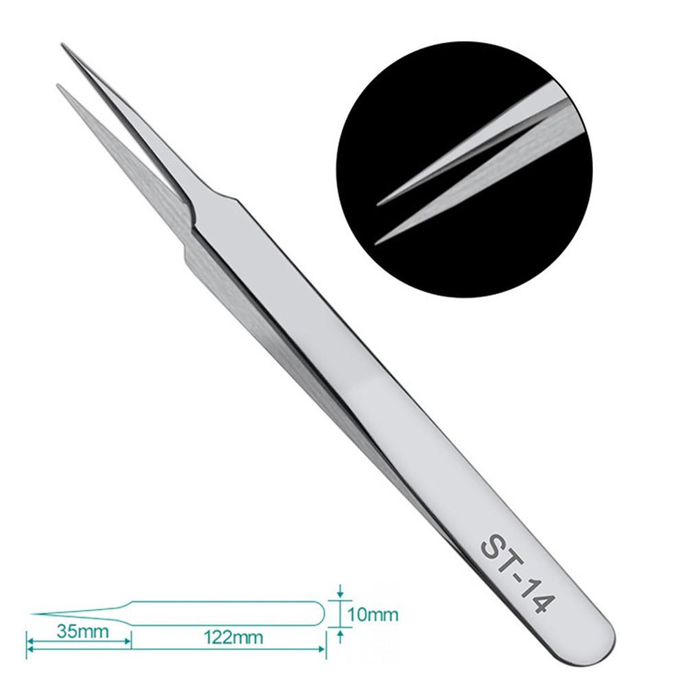 Anti Magnetic Steel Tweezers for Precision Electronic Components Maintenance