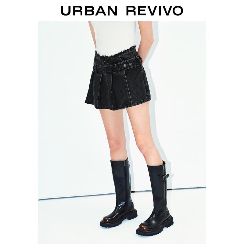 UR Women's 2024 Autumn Belted Casual Denim Shorts