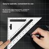 7 Inch Aluminum Triangle Ruler with Pressed Markings and Dual Metric Scale for Long Term Use In Carpentry and Mechanical Work