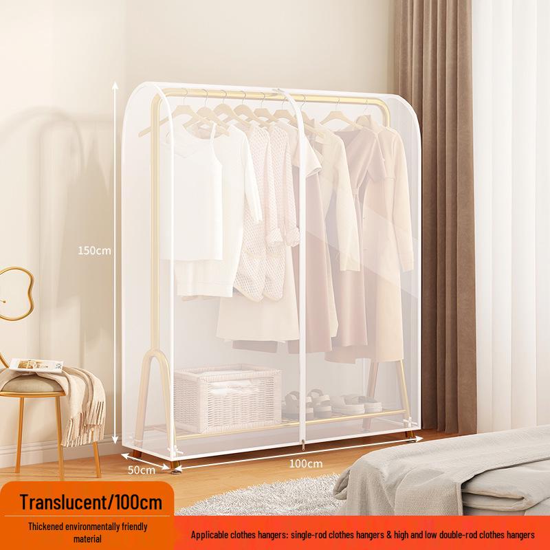 Popular Double-Rod Floor-Standing Garment Dustproof Cover Hanger