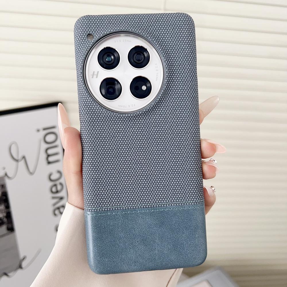 Luxury Ordinary Leather Splicing Soft Phone Case For OnePlus 13 12 11 R Ace 3Pro 5 2 Half Border Matte Nonslip Shockproof Cover