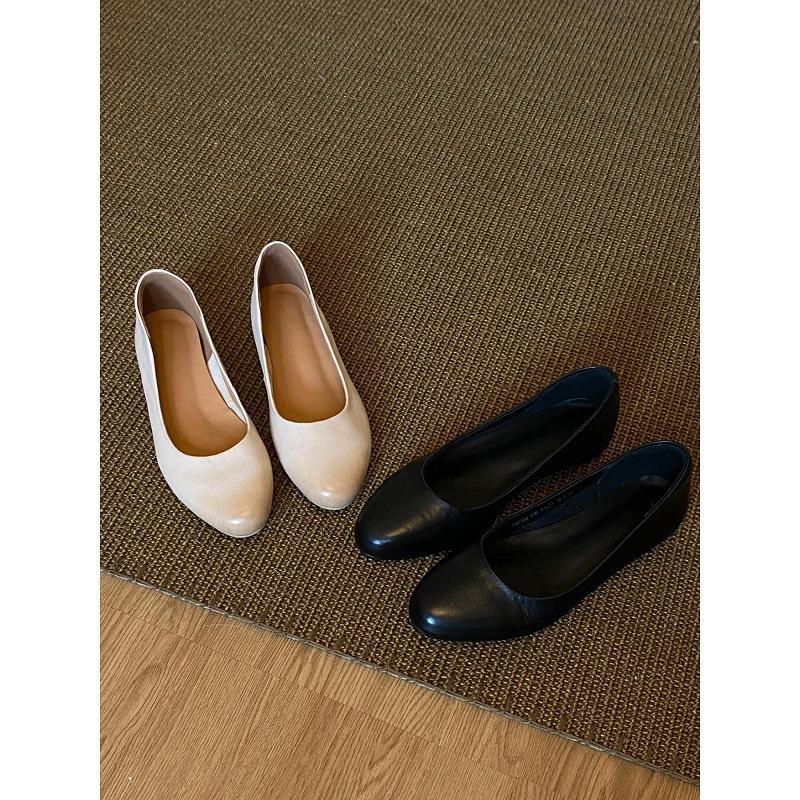 Single shoes soft sole comfortable soft surface grandma shoes one pedal round head shallow mouth single shoes