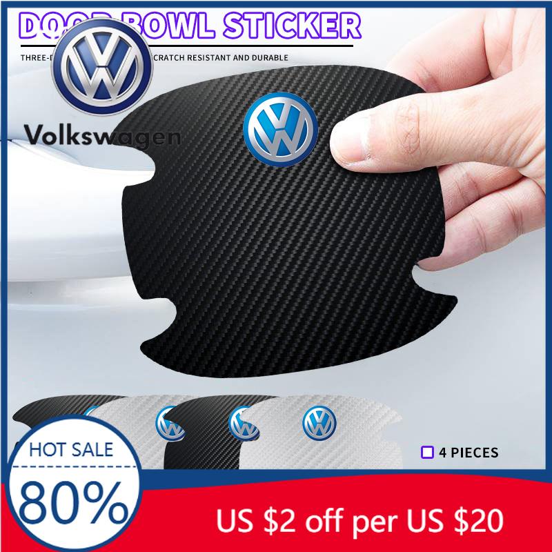 Für VW Volkswagen Jetta MK5 Golf 4 Stück Autotürschale Kratzschutz-Aufkleber Griffschutz-Aufkleber Für Volkswagen VW Touran Beet
