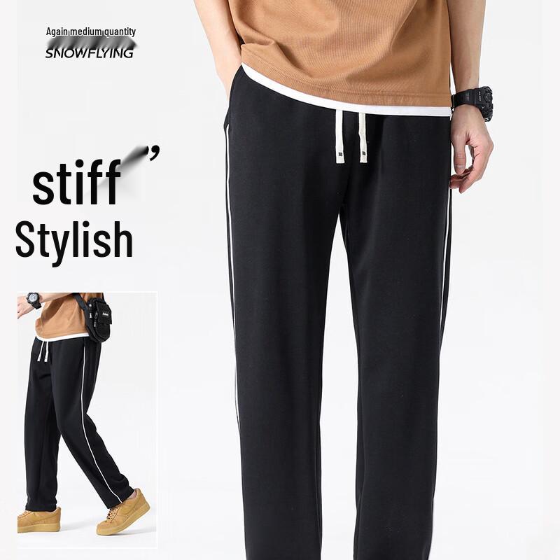 

SNOWFLYING Men s Casual Straight Wide-Leg Pants M 170/76A