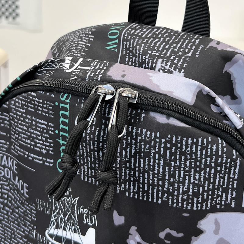 Rucksack mit Graffiti-Print, große Kapazität, Partnerrucksack, Schülerschultasche