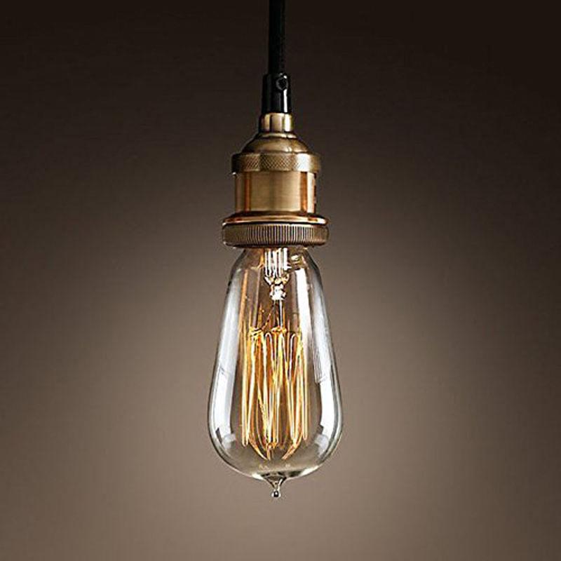 New E27 Socket Edison Retro Ceiling Light Pendant Lamp Holder Copper 110-240V