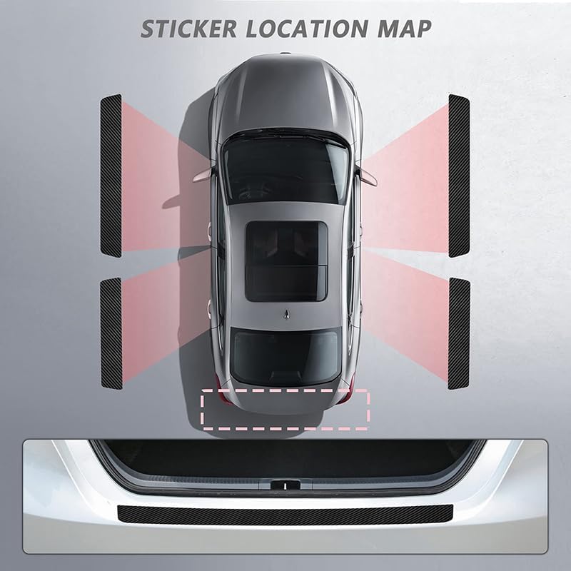 

5 шт. Защитная накладка на порог автомобиля для Toyota Highlander 2020-2024 2025, углеродное волокно, текстура, защита порога двери, аксессуары, защита порога/заднего бампера