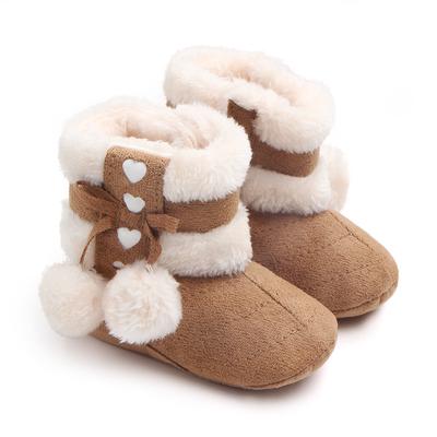 Baby Stiefel Für 0-18M Neugeborenen Baby Mädchen Schnee stiefel Winter Warme Baby Jungen Feste Fell Ball Stiefel