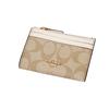Coach Skinny 11 Monogram Coated Canvas Leather Clutch Wallet Mini Women Clutch Wallet White Khaki 88208-IMDQC
