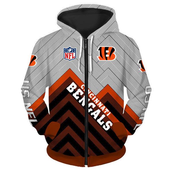 Europäischer und amerikanischer Herren- und Damen-Pullover mit Digitaldruck NFL-Fußball durchgehender Reißverschluss Kapuzenpullover, Strickjacke