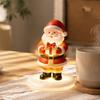 Christmas Table Decorations Santa Claus Figurine with Warm LED Light, Glowing Tabletop Night Decorative Bedside Lamp Light Decor, Holiday Desktop