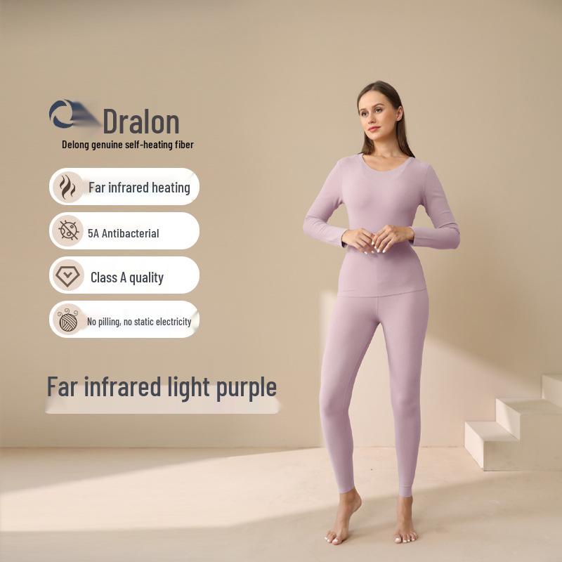 Women's Thermal Velvet Underwear Set - Antibacterial & Self-Heating Leggings with Mask