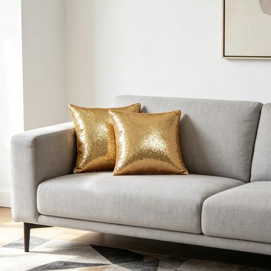 Kissenbezug Pailletten Dekorative Kissenhülle Moderner Bauernhausstil Kissenbezug für Sofa Schlafzimmer Büro