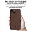 ANNYOJO For iPhone 15 Case Bump Proof PU Leather+PC+TPU Phone Cover