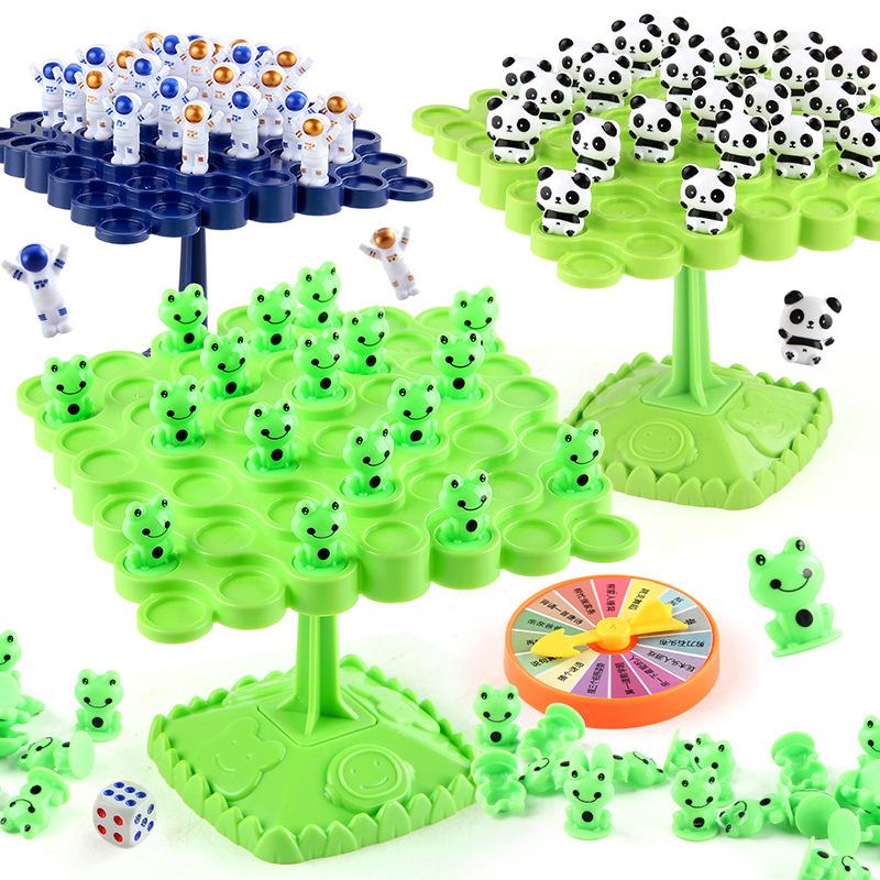 48pcs Balancing Tree Toy Educational Board Game Panda Astronaut Balan Board Tabletop Party Funny Parent-Child Interactive Game