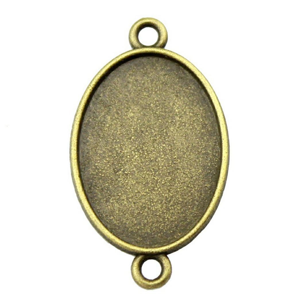 Accessories Parts Fit 18x25mm Oval Glass Cabochon Base Tray Bezel Wedding Jewelry Findings QA039