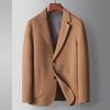 Men's Woolen Casual Suits: 2024 Autumn/Winter Solid Color Thickened Coats for Middle-aged and Young