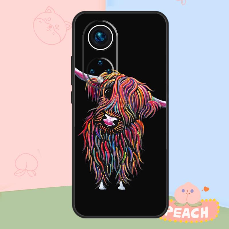 Cute Cartoon Cow Case For Honor Magic 5 6 7 8 Lite Honor 400 Pro 200 50 70 90 X8c X9a X9b X9c X9d Win RT Cover