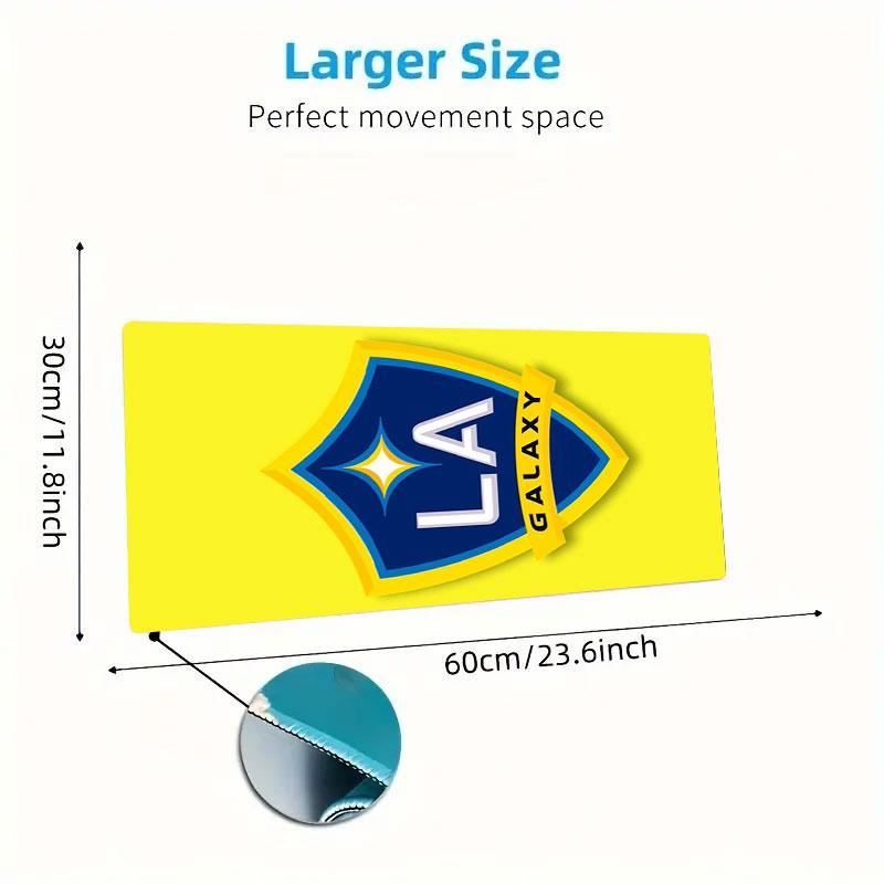 LA Galaxy Mouse Pad, Large Gaming Desk Mat, Non-slip XXL Mousepad for Laptop & Tablet, Mini PC Playmat with Stitched Edges