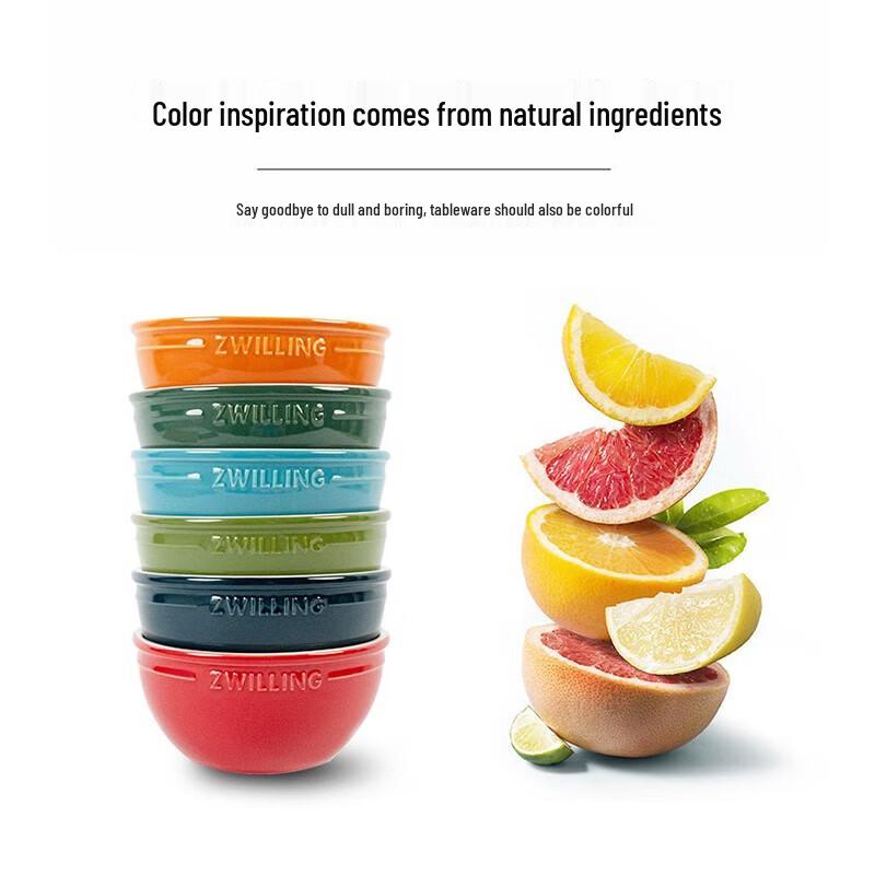ZWILLING Ceramic Bowl Set - 6 Piece Rainbow Collection